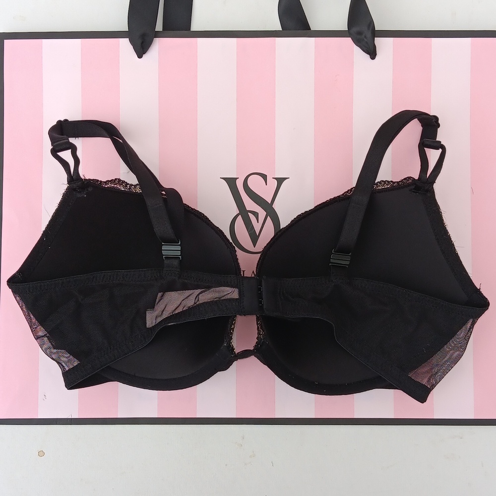 Victoria's Secret Sheer Black Bra Push-up Size36C - Picture 5 of 6